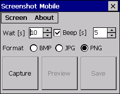 Screenshot on Windows CE