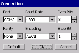 COM Port Connection Settings